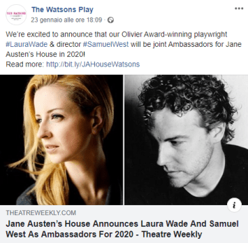 The Watsons arriva a teatro ed è il primo adattamento in assoluto (finalmente!) The Watsons arriva a teatro ed è il primo adattamento in assoluto (finalmente!)