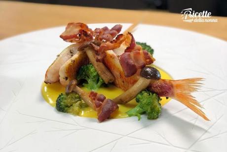 Triglie autunnali con verdure e salsa olandese triglie autunnali