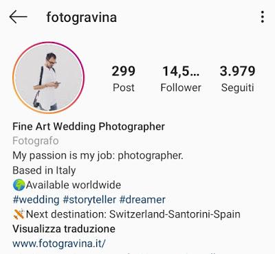 10 Profili Instagram di Fotografi di Matrimonio da seguire nel 2020! 10 Profili Instagram di Fotografi di Matrimonio da seguire nel 2020!