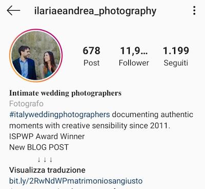 10 Profili Instagram di Fotografi di Matrimonio da seguire nel 2020! 10 Profili Instagram di Fotografi di Matrimonio da seguire nel 2020!