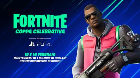 Fortnite Coppa Celebrativa: al via il 15 e 16 febbraio solo per PS4 e con un milione di dollari di premi! Fortnite Coppa Celebrativa: al via il 15 e 16 febbraio solo per PS4 e con un milione di dollari di premi!