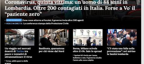 #Coronavirus: bilancio al quarto giorno, più di 200 contagi e cinque morti #Coronavirus: bilancio al quarto giorno, più di 200 contagi e cinque morti