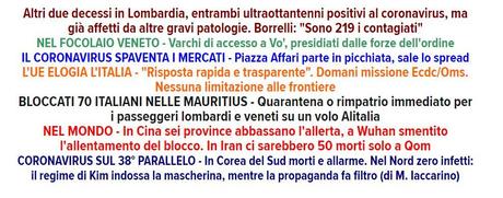 #Coronavirus: bilancio al quarto giorno, più di 200 contagi e cinque morti #Coronavirus: bilancio al quarto giorno, più di 200 contagi e cinque morti