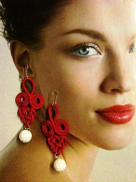 Red passion earring