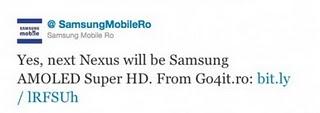 A detta di Samsung Romania, il Nexus 3 uscirà nel 2011 con Android 4.0 Super Amoled