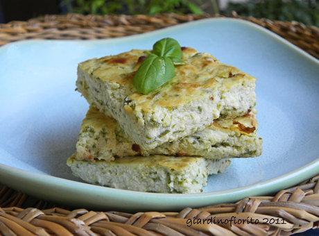 Verdure dall’orto. Tortino di zucchine ricotta e basilico