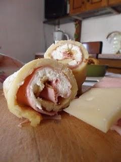 False Crepes Salate con Cotto e Robiola