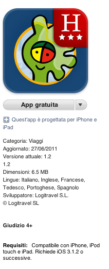 L’applicazione “Logihotel” disponibile gratis per iPhone, iPad e iPod touch