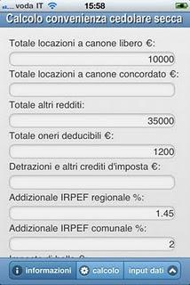 il calcolo della convenienza della Cedolare Secca con l'app Cedolare.