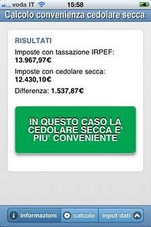 il calcolo della convenienza della Cedolare Secca con l'app Cedolare.