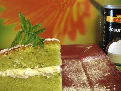 8 LUGLIO 2011, QUEL NUMERO TRABOCCANTE D'INFINITO - TORTA COCCO E MENTA FARCITA CON MASCARPONE