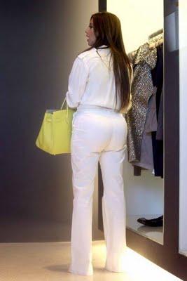 Kim Kardashian wears WHITE Bell Bottoms Pants......