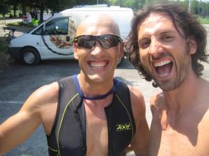 Livio sgarbi e marco caggiati al triathlon sprint parma 2011