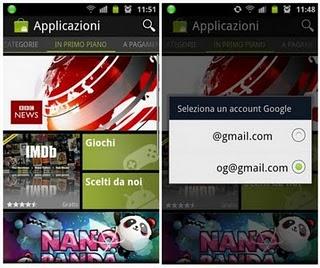 Aggiunto il supporto MultiAccount nell'Android Market