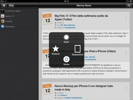 Apple abilita la funzione AssistiveTouch in iOS5 beta 3