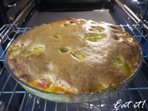 Torta ale pesche - Cottura