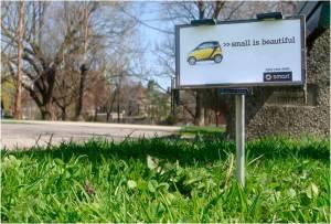“Small is beautiful”, i mini billboard a basso impatto ambientale di Smart