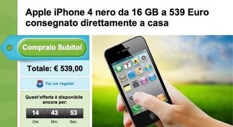 Grande offerta iPhone 4 da 16 GB a soli 539 € su Groupon