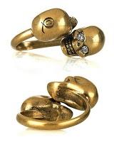 Alexander McQueen twin skulls ring