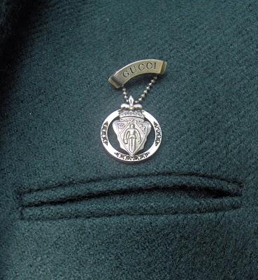 Gucci silver Crest brooch FW 2007-2008