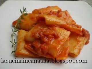 paccheri all'amatriciana: semplici ma buoni!!