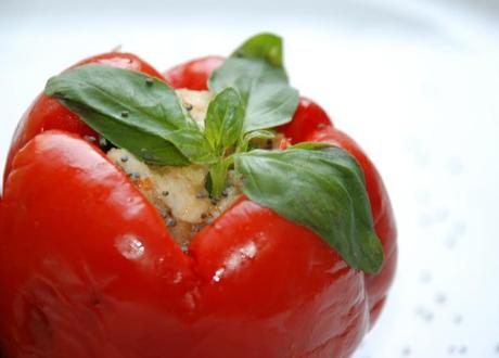 Peperoni Ripieni: Pesce Palombo, Melanzane e Menta