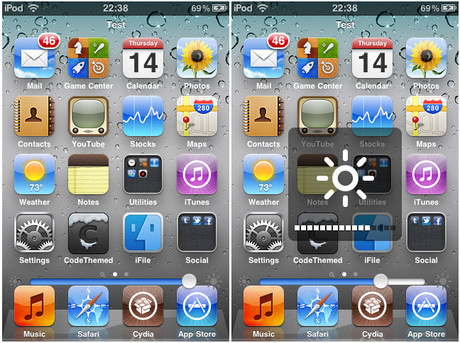 SBBrightness iPhoneItalia Modifica la luminosità direttamente dalla springboard del tuo Iphone con SBBrightness [Cydia]