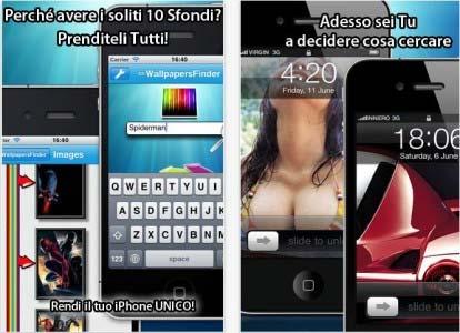 Trovare sfondi per iPhone