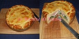 Pan Brioche ripieno, con piselli e prosciutto cotto