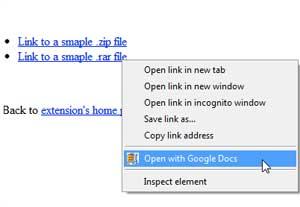 Open Zip and Rar with Gdocs estensione Chrome per aprire i file su Google Docs