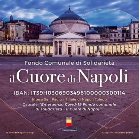 Coronavirus, il Comune di Napoli apre un conto per le donazioni Coronavirus, il Comune di Napoli apre un conto per le donazioni