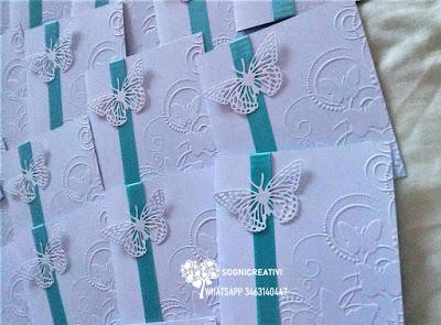 Partecipazioni matrimonio nozze con farfalle tiffany e bracciale Partecipazioni matrimonio nozze con farfalle tiffany e bracciale