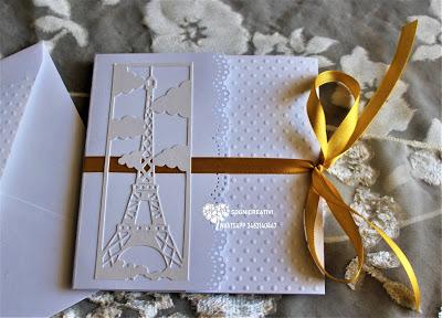 Partecipazioni matrimonio nozze tema Parigi con torre Eiffel con bracciale coordinato Partecipazioni matrimonio nozze tema Parigi con torre Eiffel con bracciale coordinato