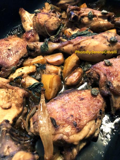 POLLO AL FORNO CON CAPPERI, LIMONE E MENTA di Dolcipensieri POLLO AL FORNO CON CAPPERI, LIMONE E MENTA di Dolcipensieri