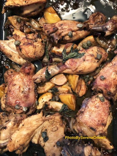 POLLO AL FORNO CON CAPPERI, LIMONE E MENTA di Dolcipensieri POLLO AL FORNO CON CAPPERI, LIMONE E MENTA di Dolcipensieri