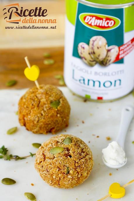 Polpette vegetariane di fagioli borlotti Polpette vegetariane di fagioli borlotti