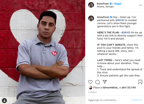 Influencer virtuale, tra reti neurali e pixel knox frost oms corona virus