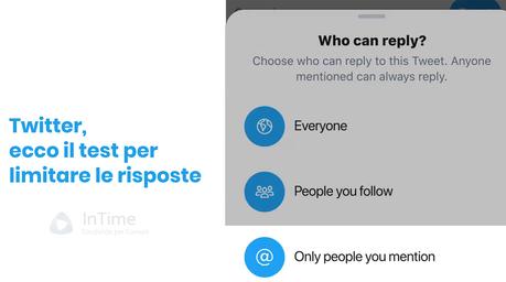Twitter, al via il test che limita le risposte ma non le interazioni Twitter, al via il test che limita le risposte ma non le interazioni