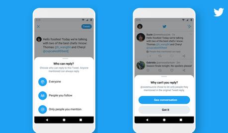 Twitter, al via il test che limita le risposte ma non le interazioni Twitter, al via il test che limita le risposte ma non le interazioni
