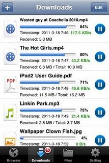 Scarica sul tuo dispositivo iOS musica,video,documenti e immagini con l'app Perfect Downloader