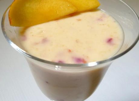 mousse di pesche noci e yogurt