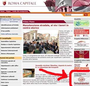 Il Comune di Roma non ha la PEC