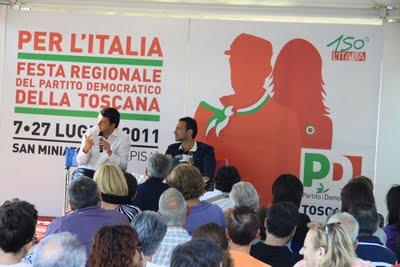 Renzi & Letta alla festa del PD di San Miniato Basso