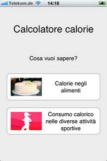 Il controllo delle calorie con l'app ''Calcolatore calorie''