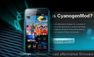 La prima versione beta della Cyanogenmod 7.1 per Galaxy S...