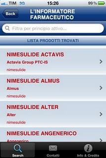 L'app il Prontuario del farmaco.