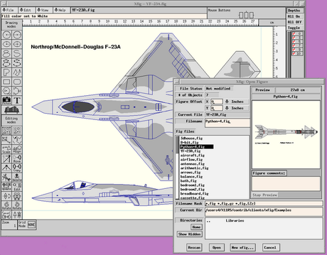 Xfig è un editor di grafica vettoriale open source che funziona nel sistema X Window System, quindi sulla maggior parte delle piattaforme UNIX compatibili.