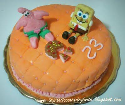 Torta Spongebob farcita con panna e Nutella