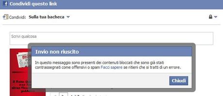 Facebook blocca per spam il Fatto Quotidiano, guardare per credere