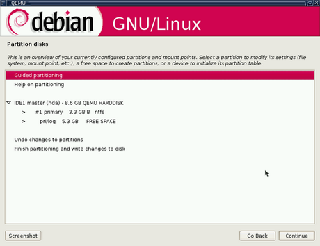 Installazione di Debian GNU/Linux da un sistema Unix/Linux esistente.